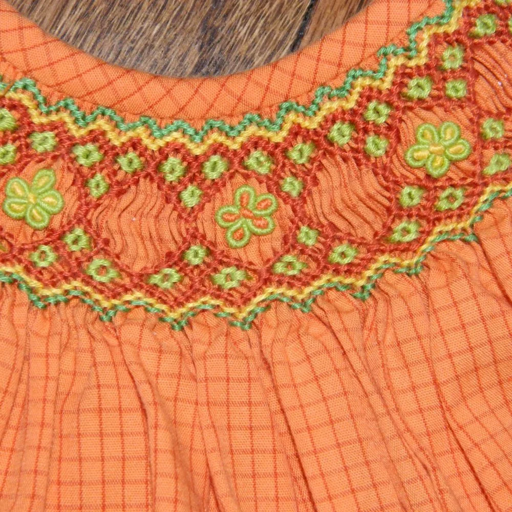 Silly Goose Hand Smocked Fall 2 pc Outfit Size 9M (H-42)